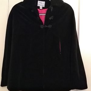 Unique Florence Eiseman Black Cloak  Pink Lining